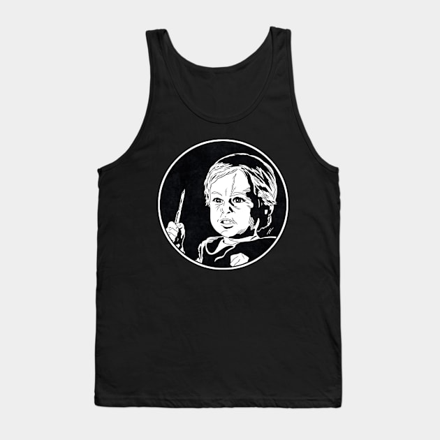 GAGE CREED - Pet Sematary (Circle Black and White) Tank Top by Famous Weirdos